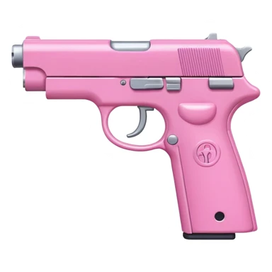 white hand with pink manicured nails gripping a pink pistol sticker