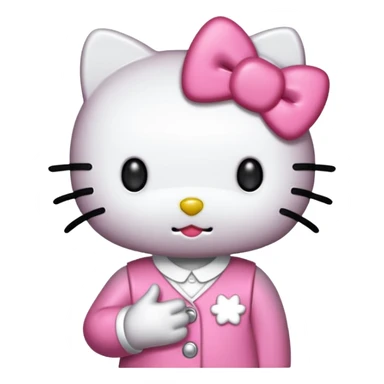 Piirrä metallisorvi jossa on hello Kitty värit ja teema sticker