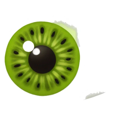 Emoji with kiwi eyes sticker