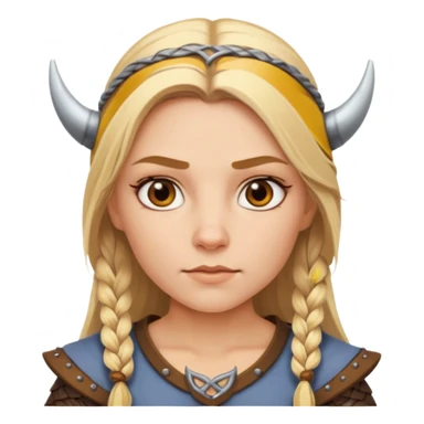 Female Viking with blonde hair and hazel eyes sticker