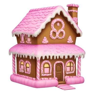 Pink cute gingerbread house sticker