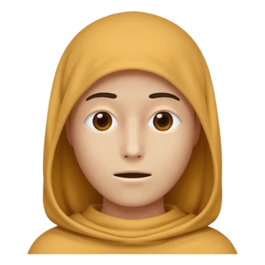 Emoji de persona tapada la cara y sin boca sticker