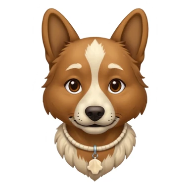 ancient dog with bone necklace sticker