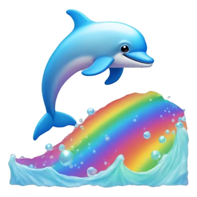 Rainbow dolphin  sticker
