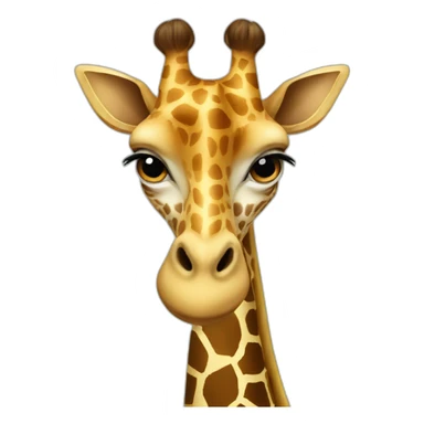 Giraffe with snakes head sticker