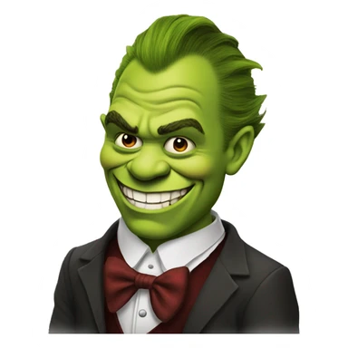 shrek as joker sticker