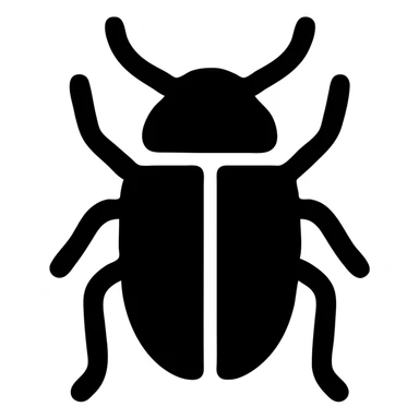 a blue beetle with a yellow body and black legs and arms, minimal flat icon sticker