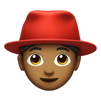 red hat on a black teenager sticker