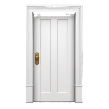 sqaure white door sticker