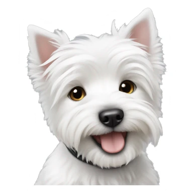 A white westie puppy sticker