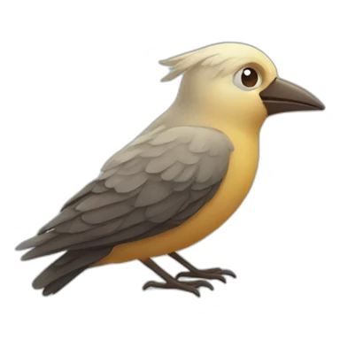 a very tired bird sticker