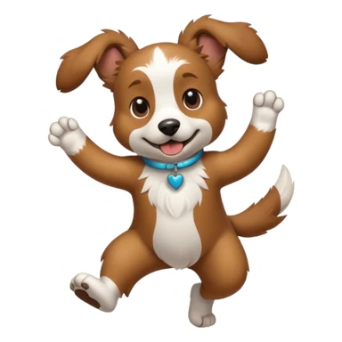 dancing dog or puppy sticker