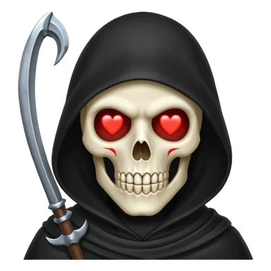 heart eyes reaper sticker