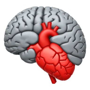 Brain and heart sticker