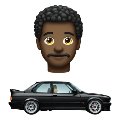 Black BMW E30 M3 sticker