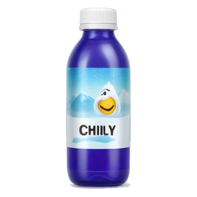 bottle of gel with label that says "chilly" sticker