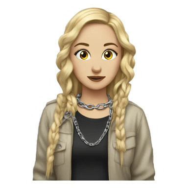 White girls wearing chains for a rap battle sticker