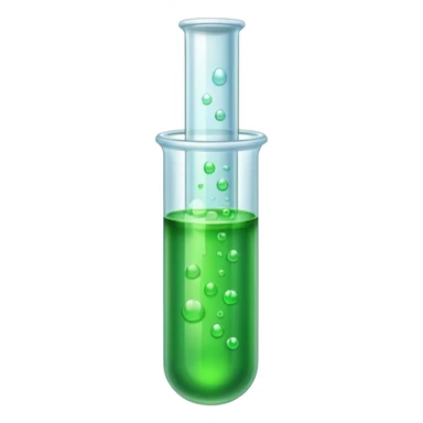 test tube with green liquid sticker