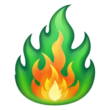 green fire sticker