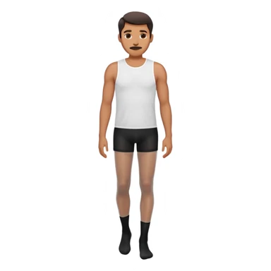 man wearing shorts and black sheer pantyhose sticker