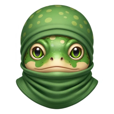 A toad wearing a balaclava  sticker