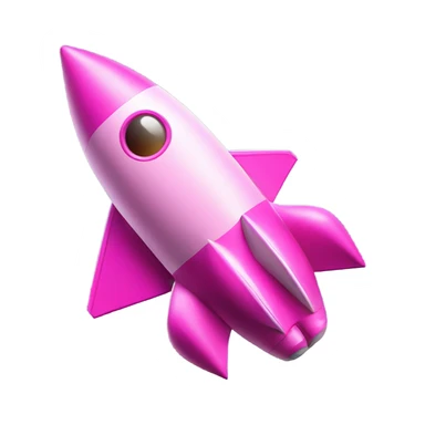 Pink rockect sticker