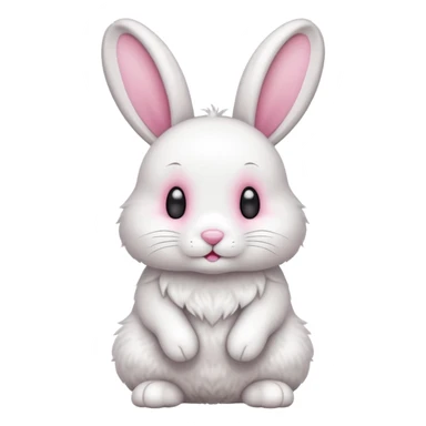 Cute rabbit full body with legs and all sticker