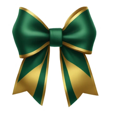 Forest green and gold bow sticker