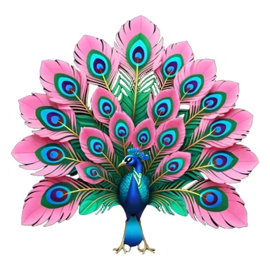 Vivid, bold, colorful, highly detailed, isolated 3D render, lush full appearance of very highly futuristic unrealistic Peacock Begonia feathers, that have a 3D appearance, 4k hd quailty  sticker