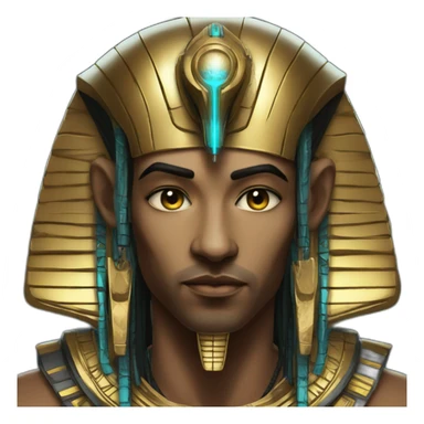 Cyberpunk Egyptian Pharaoh sticker