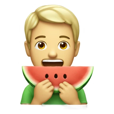 guy eating watermelon sticker