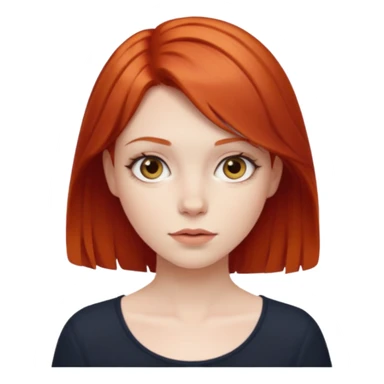 Pale girl with medium to short red hair sticker