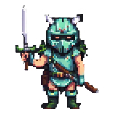 vigilante character with mask and weapons sticker