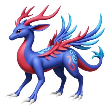 Xerneas-Kyogre-Suicune-Lugia-Fakémon-hybrid-creature (full body)  sticker