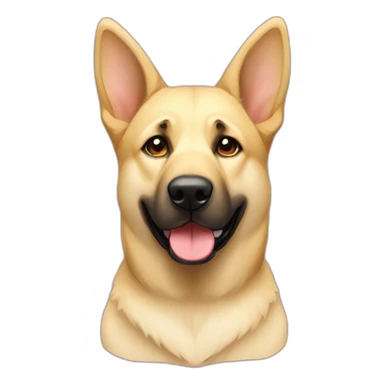 Light yellow lab German shepherd stand up ears mutt chubby sticker