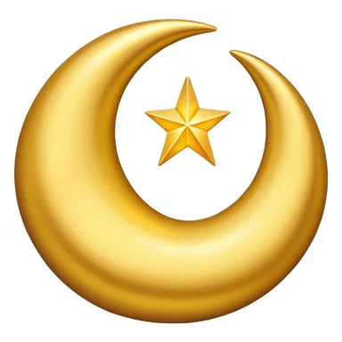 Create the a crescent star sticker