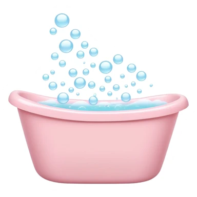 pale pink bathtub with bubbles  sticker