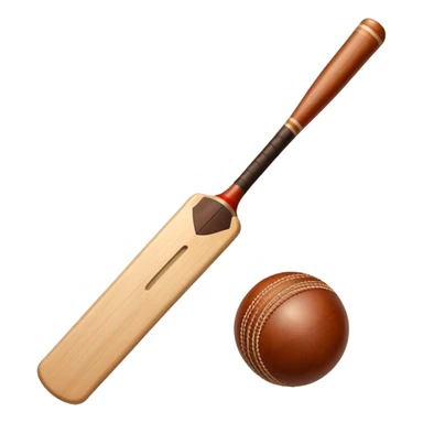 Cricket bat & ball sticker