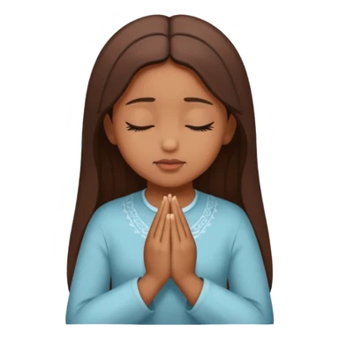 brown skinned girl praying sticker