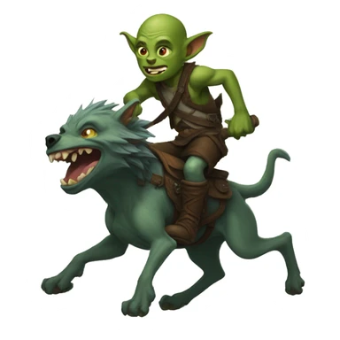 goblin riding a worg  sticker
