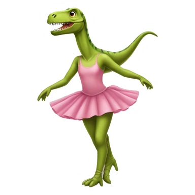 Dinosaur med ballerina sko sticker