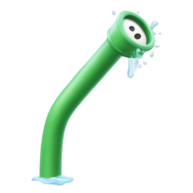 Garden hose water spashing sticker