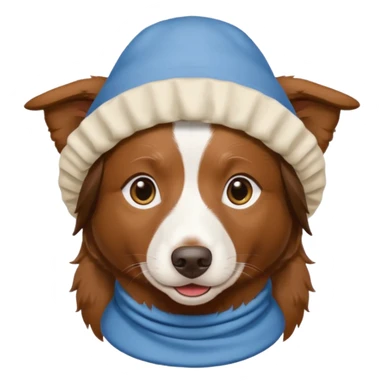 brown border collie with Uyghur Bonnet sticker