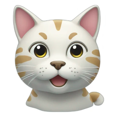 a swimming cat sticker