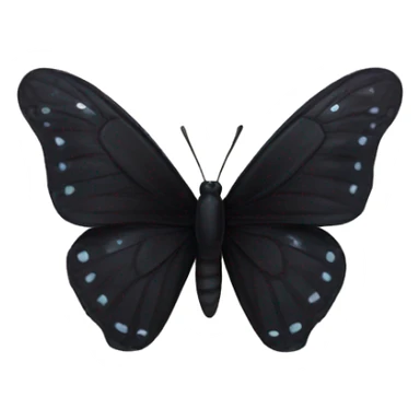 Black butterfly sticker
