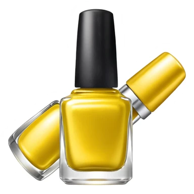 silvery nail polish yellow sticker