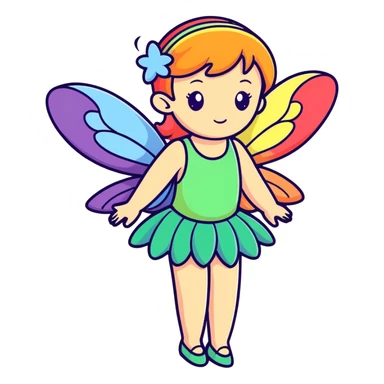 A Fairy with Rainbow Wings sticker