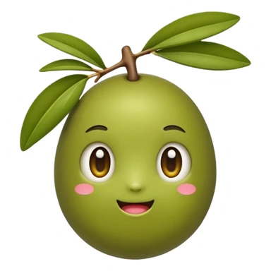 a sticker of a cute olive sticker