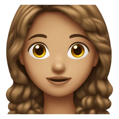 Pretty brown hair girl sticker