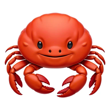 Meme-Worthy Cute Sleeping Red Crab Portrait Emoji, Head resting peacefully with a contented smile, showcasing a robust, vivid scarlet carapace and softly closed eyes in serene slumber, Simplified yet adorably endearing features, highly detailed, glowing with a soft, drowsy ocean light, high shine, relaxed and utterly lovable, stylized with an air of playful laziness, soft glowing outline, capturing the essence of a sleeping red crab that feels destined to become the next viral icon of adorable rest! sticker